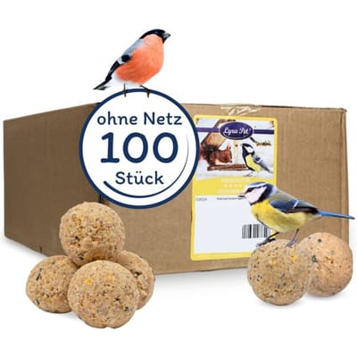 100 stuks. Lyra Pet® mezenbolletjes zonder net, 90 g per stuk = 9 kg