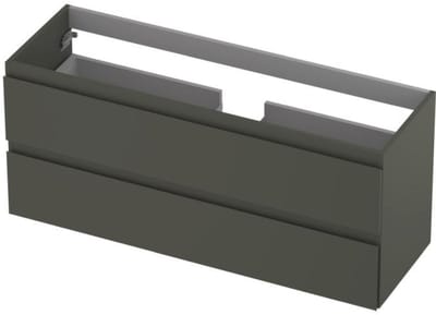 INK - Onderkast 2 Laden Greeploos Gelakt - 1200x400x520 Mm - Mat Beton Groen