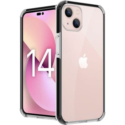 Coverzs telefoonhoesje geschikt voor Apple iPhone 14 3in1 shock case - schokbestendig - optimale bescherming voor je telefoon - transparant
