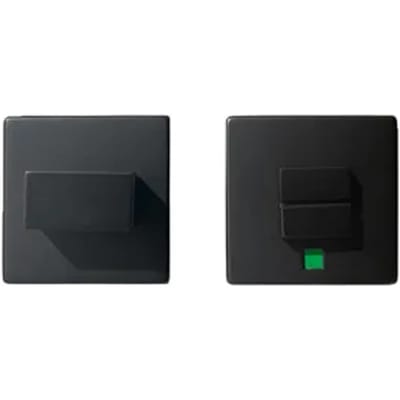 Avenue Toiletslot Wc-slot Deurgrendel Vierkant - Pvd Titanium Gun Metal