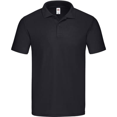 Fruit of the Loom Heren Origineel Piqué Poloshirt (Zwart)