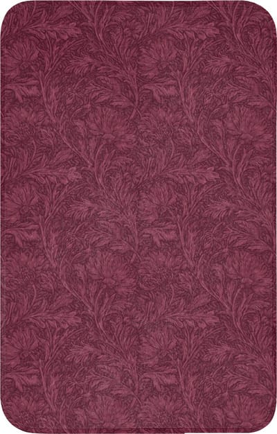 WC mat 50x80 cm - Antislip - Bladeren - Patroon - Paars - Toiletmat - Vloermat - Douchemat - Toilet tapijt - Toiletmatten