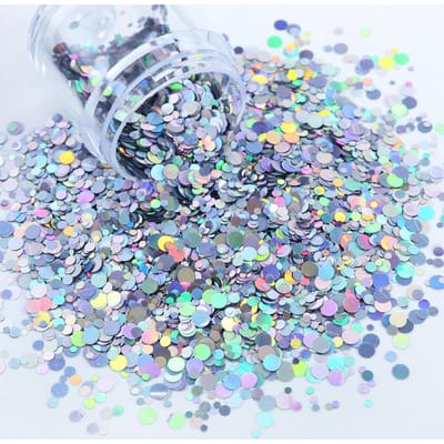 10ML/boîte Séquins Holographiques Ronds en Résine Paillettes Pour Remplissage Résine Époxy Décoration Paillettes Forme Bulle Brillante Fabrication de Bijoux DIY