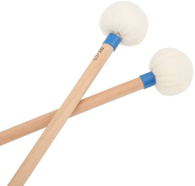 OmGoods - Dailygoody - Drum Mallets - Percussiestokken voor Basdrums - Blauw - Vilt Mallets - Houten Handvatten - Geschikt voor Pauken en Snare Drums