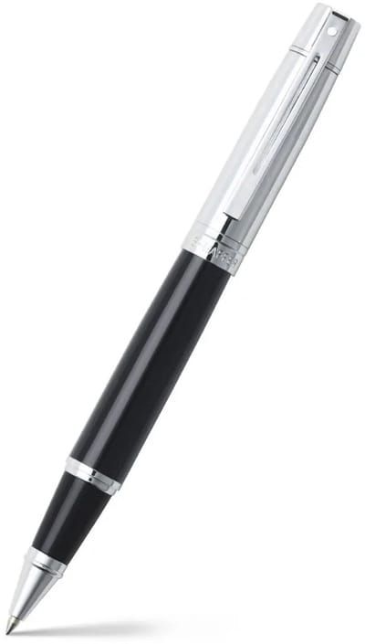 Sheaffer rollerball 300 - E9314 - black barrel chrome cap chrome plated