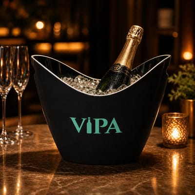 Champagnekoeler / Wijnkoeler – 5 Flessen – Zwarte Ijsemmer – Drankkoeler – Voor Thuis, Feestjes & Diners