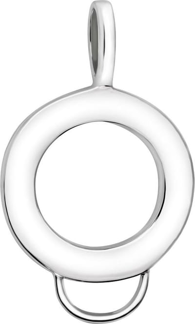 Quiges – 925 - Zilver – Charm - Bedel - Hanger - Carrier Ring - met – sterling - zilver - karabijnslot - geschikt - voor -Bedelarmband HC123