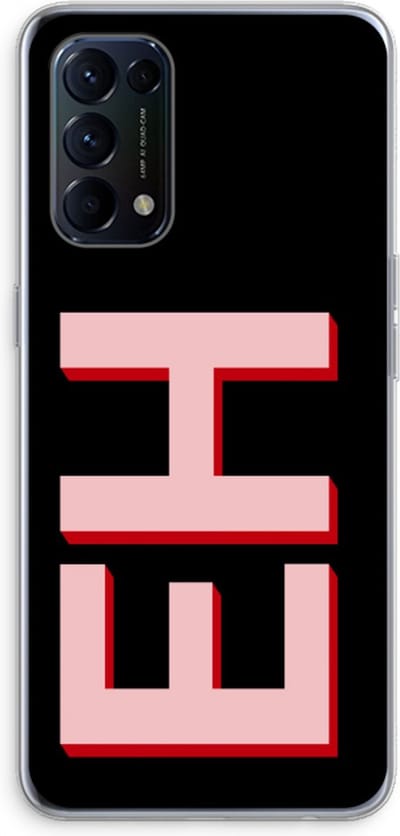 Gepersonaliseerd - Case Company® - Hoesje geschikt voor Oppo Find X3 Lite hoesje - Monogram - Soft Cover Telefoonhoesje - Bescherming aan alle Kanten en Schermrand
