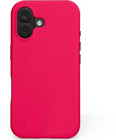 Casetastic hoesje geschikt voor Apple iPhone 16 - MagSafe - Dubbellaagse bescherming - Ritmisch rood - Fashion Case - Rood