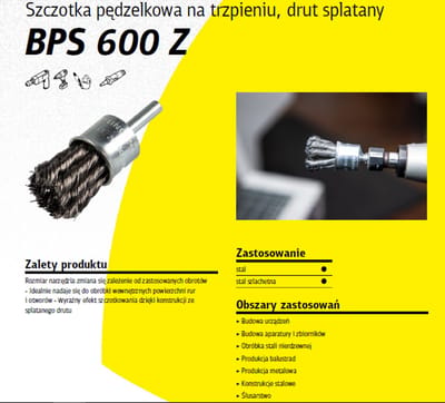 Klingspor BPS 600 Z - Draadborstel - 19mm - Staal - Splat