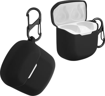 kwmobile Hoes geschikt voor JBL CLUB PRO+ TWS - Siliconen cover voor oordopjes in zwart