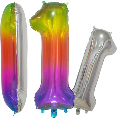 Folieballon 30" nmr. 1 - Transparant Regenboog