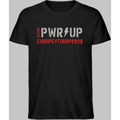 AC/DC T-shirt - PWR UP - Tourshirt 25 - S tot 4XL - voor Mannen - zwart