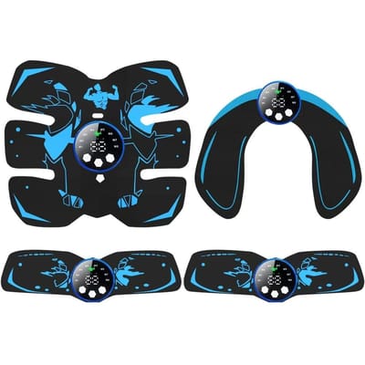 EMS Abdominal Trainer - Stimulateur Musculaire Rechargeable pour Abdos en Tablettes, Ceinture Sans Fil Brûle-Graisses avec Mode Fitness pour Salle de Sport à Domicile