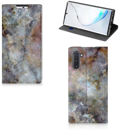 Samsung Galaxy Note 10 Standcase Marmer Grijs
