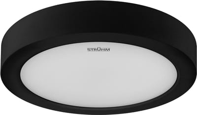 EDOR - LED Plafondlamp - 24W - 3470 Lumen - Aanpasbare Kleur CCT - 3000k 4000k 6500k - Opbouw - Rond - Mat Zwart - 300 mm