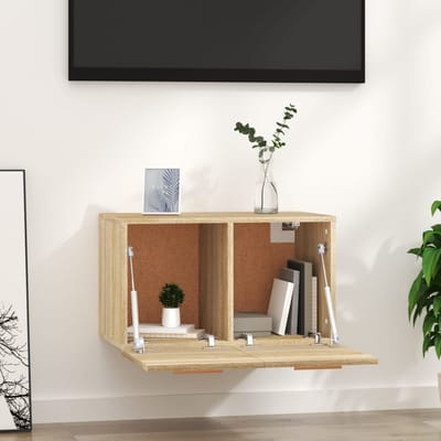 vidaXL - Wandkast - 60x36,5x35 - cm - bewerkt - hout - sonoma - eikenkleurig