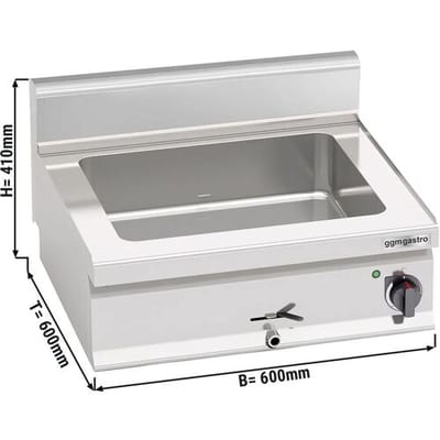 GGM Gastro Elektro Bain-Marie - 1,2 kW - 6x GN 1/4 Zilver