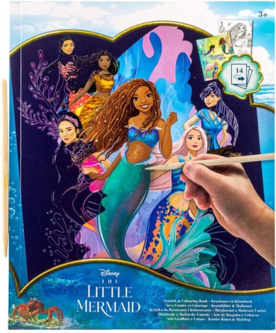 Disney De Kleine Zeemeermin Kleur- en Krabbelboek voor Kinderen - 28 Pagina's Onderwaterplezier!