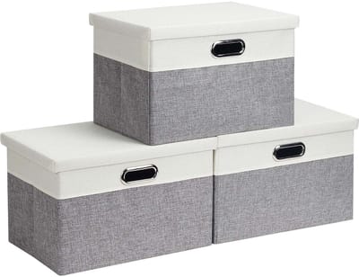 JGS ® Stijlvolle Grote Opvouwbare Opbergdozen voor Diverse Organisatiebehoeften in Huis en Kantoor
