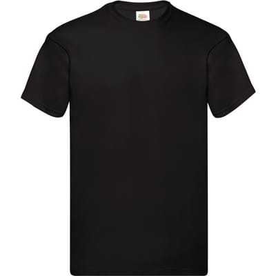 Fruit of the Loom Heren Origineel T-Shirt (Zwart)