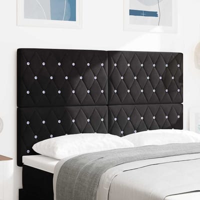vidaXL - Hoofdbord - Zwart - 144 - cm - Fluweel