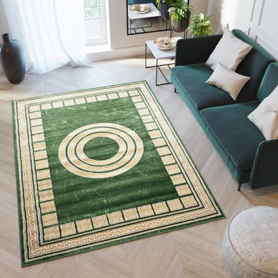 Tapiso Turmalin Vloerkleed Groen Tapijt Binnenkleed Karpetten Maat- 80x150