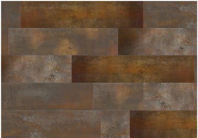 Fotobehangkoning - Behang - Vliesbehang - Fotobehang - Goud Bruine Tegels - Luxe Muur - 100 x 70 cm