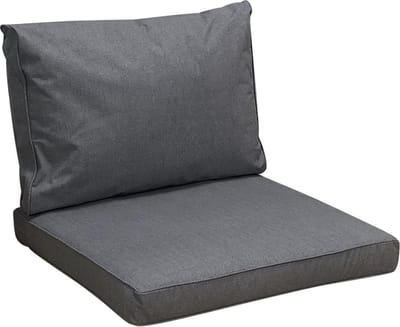 Madison - Loungekussen - Tuinkussen - Zitkussen - Rugkussen - 2-delig - 60 x 60cm - Oxford Grijs