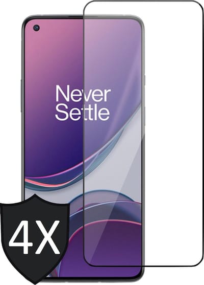 Screenprotector geschikt voor OnePlus 8T - 4x FullGuard Screen Protector