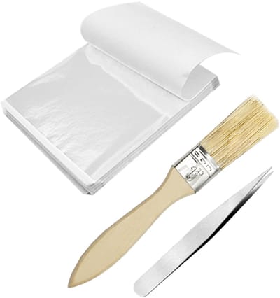 Dailygoody - 200 Bladen Zilverfolie - Imitatie Zilver Blad Set - Perfect voor Decoratie - 8.5cm x 8.5cm - Creatief en veelzijdig - Geschikt voor kunst...