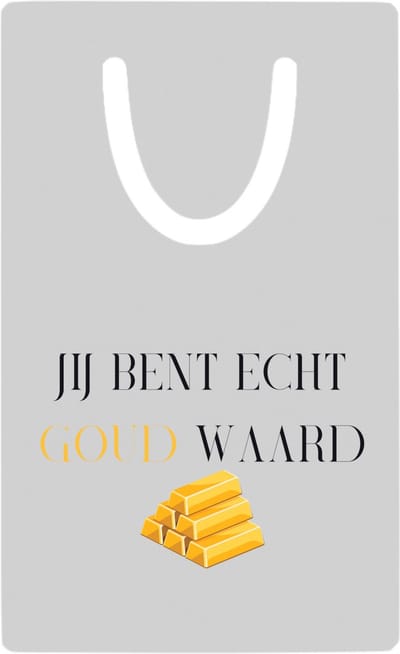 Hacebo® - Jij bent echt goud waard metalen boekenlegger - Collega - cadeau collega - cadeau - bedankt cadeau collega Bladwijzer boekenleggers - 7.6 cm x 5cm