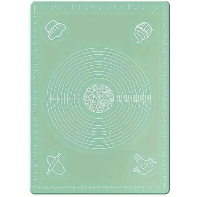Antiaanbak Siliconen Gebaksmat - Brood, Snoep, Koekjes Deeg Rolmat - Keuken Bakgereedschap en Accessoires voor Kerstmis, Vasten, Thanksgiving groen
