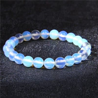 Bixorp Gems Opaliet Edelstenen Armband - Gepolijste Edelsteen Kralenarmband
