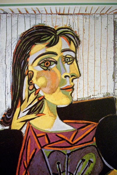 Poster in dubbel passe-partout - Pablo Picasso - Portrait of Dora Maar - 50 x 60 cm