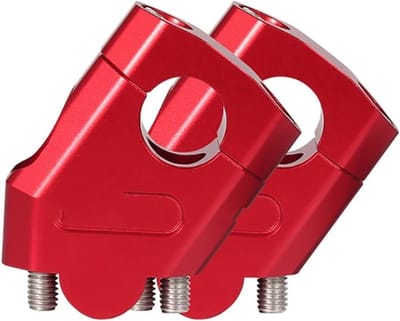 Stuurverhogers Motorfiets - Verhogingsklemmen Motorcross - Comfortabeler Rijden - Universele Pasvorm - 22mm 28mm - Rood