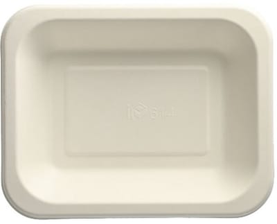 PAPSTAR Menubakken topseal, suikerriet 900 ml 4,2 cm x 18,5 cm x 23,5 cm wit - 600 Stuks (6x100)