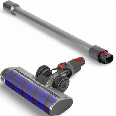 DEGG® - Accessoires set - Geschikt voor Dyson - Turboborstel + Steel/Zuigbuis (zilver) - Passend op: V7, V8, V10, V11 en V15 - Premium Kwaliteit
