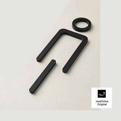 Pictogram kleedkamer of toilet- ELEGANT - MAN 3D - Hoogwaardig Acryl bord - Zelfklevend - Pictogram - Deurbord - Heren kleedkamer of toilet