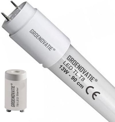 Groenovatie LED TL T8 Buis - 13W - 90cm - 1625 Lumen - Glas - 840 - Neutraal Wit - Incl. Starter