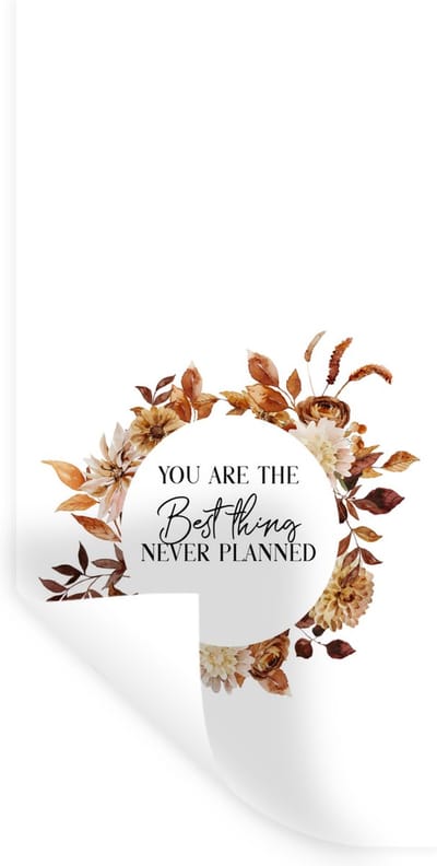 Muurstickers - Sticker Folie - You are the best thing never planned - Vrienden - Vriendschap - Spreuken - Quotes - 40x80 cm - Plakfolie - Muurstickers Kinderkamer - Zelfklevend Behang - Zelfklevend behangpapier - Stickerfolie