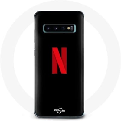 Coque - Netflix - Samsung Galaxy S10 Plus - Souple - Protection - Noir/Rouge noir