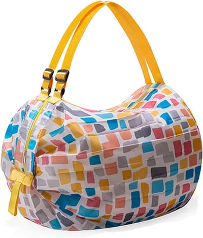 Draagtas Opvouwbaar - Boodschappentas Herbruikbaar - Boodschappen Doen - Met Rits - 40 x 40 cm - Blauw