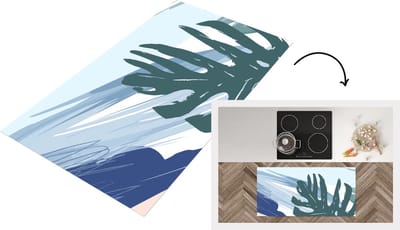 Keukenloper - Loper keuken - Zomer - Monstera - Groen - 120x60 cm - Keukenloper vinyl