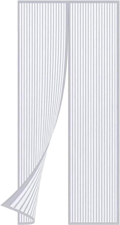 Magnetische Hordeur - Vliegengordijn Deur - Buitenruimte Genieten - Automatische Sluiting - 150 x 220 cm - Wit