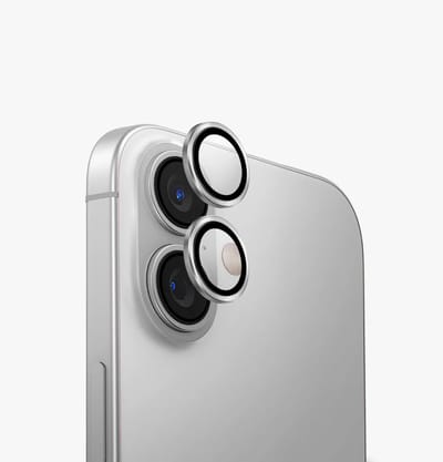 Mobile5 - Apple iPhone 16 en 16 Plus - Camera lens protector - Zilver