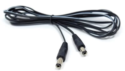 2 Meter DC Stroomkabel 5.5x2.5mm Mannelijk naar Mannelijk voor CCTV en LED Verlichting