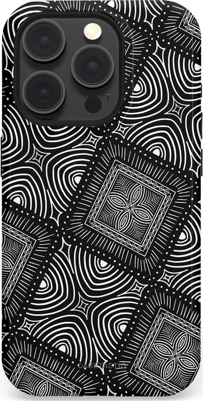 Casetastic Hoesje Geschikt voor Apple iPhone 15 Pro Magsafe - Stijlvolle Beschermende Duo-layer Case - Ceramica