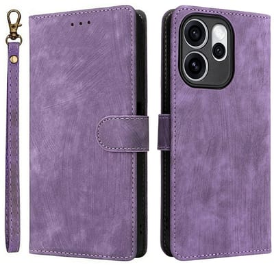 Coverup Hoesje - Geschikt voor OPPO Reno15 Pro Hoesje - Coverup Book Case met Koord - Paars