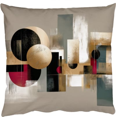 Sierkussens - Kussentjes Woonkamer - 50x50 cm - Abstract - Vormen - Beige - Texturen